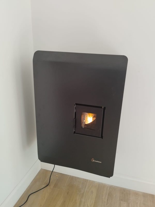 Estufa a Pellet Termovana Italiana Pasillo Wave 8kw + kit pared obsequio+ Instalación - Image 2