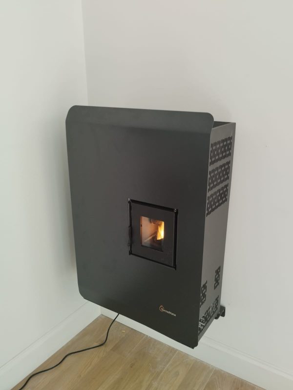 Estufa a Pellet Termovana Italiana Pasillo Wave 8kw + kit pared obsequio+ Instalación - Image 3