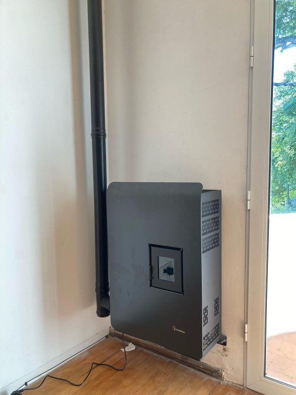 Estufa a Pellet Termovana Italiana Pasillo Wave 8kw + kit pared obsequio+ Instalación - Image 9