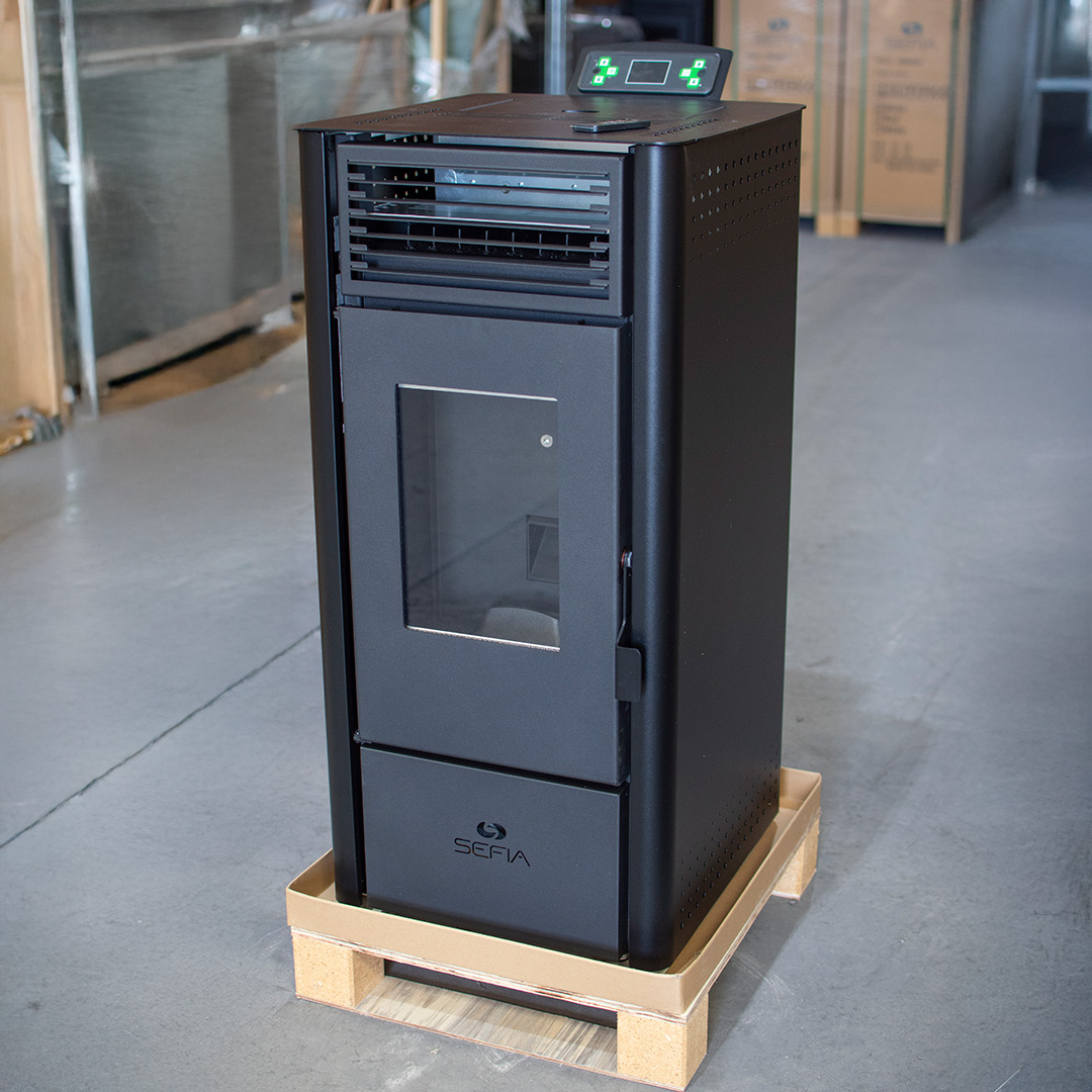 Calefactor A Pellet 9 kw 90 m2 + Kit De Caños pared y wifi - Image 3