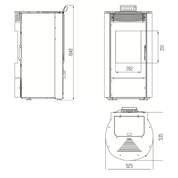 Calefactor de Pellets Cilíndrica 8 kw RV10 - Image 3