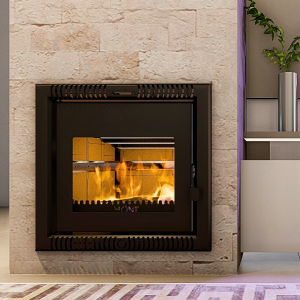 Calefactor Premium a leña para empotrar modelo Girona 150m2 con forzador