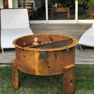 FOGON APOLO 75 cm- acero corten o negro- con parilla