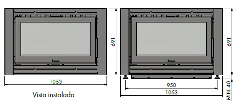 INSERTABLE PRAGA 895 DOBLE FRENTE CON TURBINA 780 M3 - Imagen 5