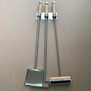 kit completo con soporte pared x 3 de 80 cm en acero inox 304
