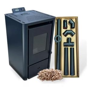 Calefactor A Pellet 9 kw 90 m2 + Kit De Caños pared de obsequio