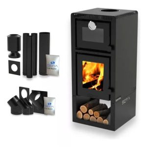 PROMO CALEFACTOR ALMERIA CON HORNO 90 m2  INCLUYE KIT 1 PLANTA PARED
