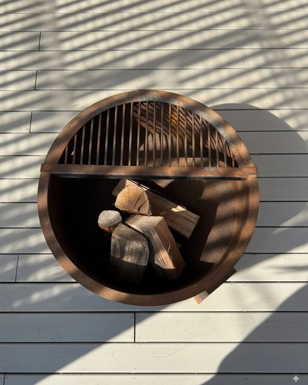 FOGON APOLO 75 cm- acero corten con parilla - Imagen 11