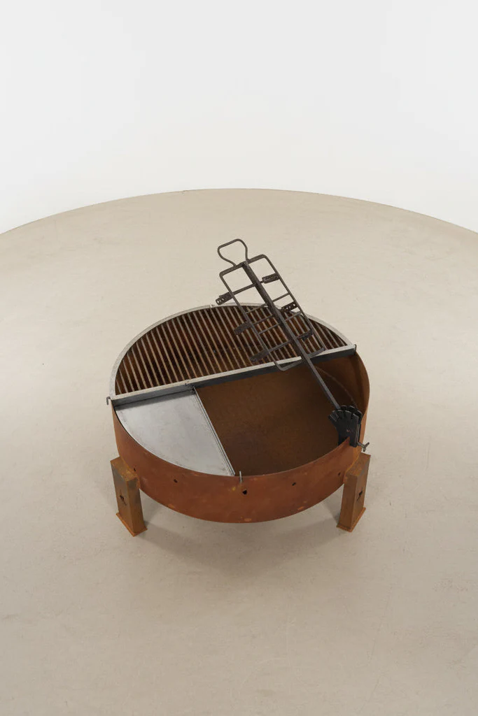 FOGON AQUILES 100 CM - ACERO CORTEN CON PARRILLA Y CRUZ - Imagen 8