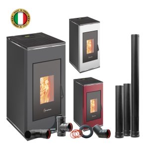 Estufa a Pellet Termovana Italiana Sofia 9 kw + kit pared obsequio