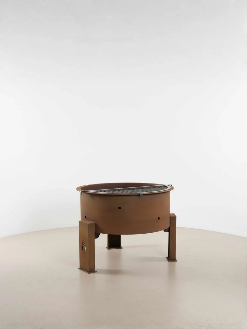 FOGON APOLO 75 cm- acero corten con parilla - Imagen 10