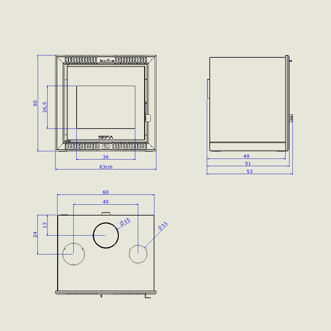 Insertable Premium a leña modelo Gijón - Image 4