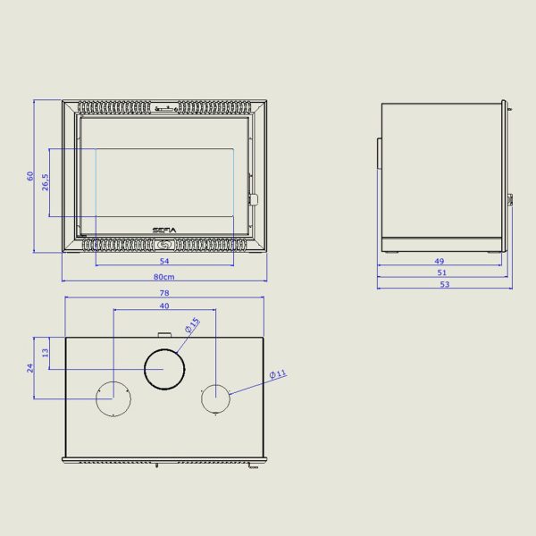 Insertable Premium a leña modelo Ibiza - Image 4