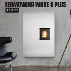 Estufa a Pellet Termovana Italiana Pasillo Wave 8 kw