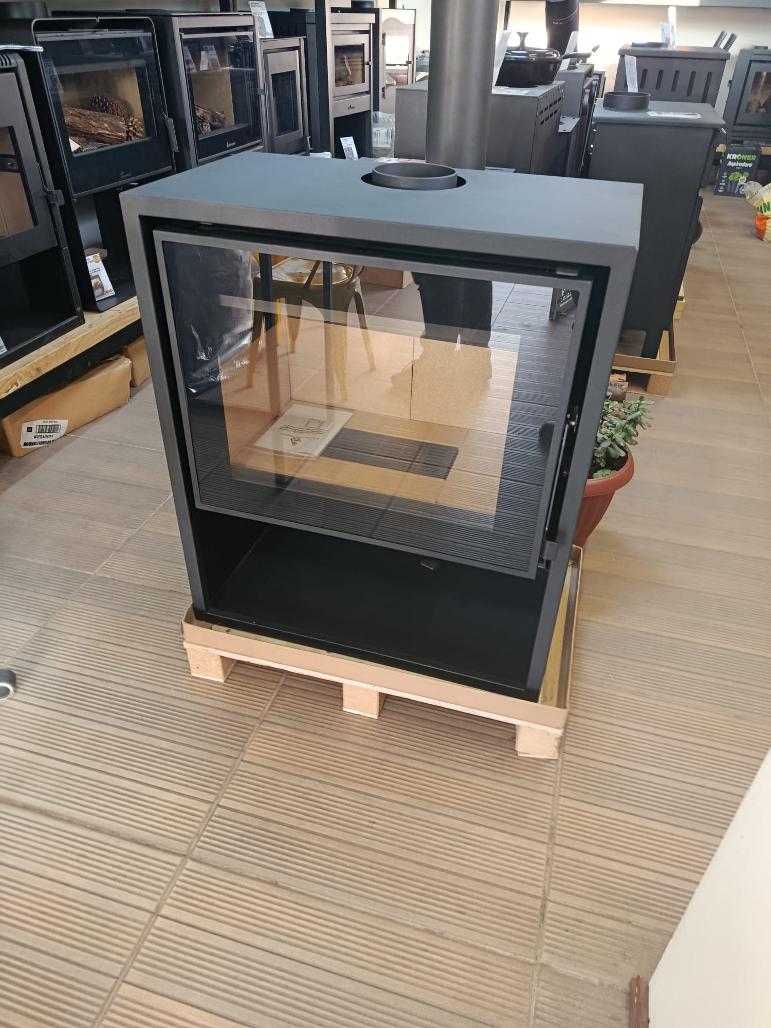 CALEFACTOR PREMIUM PORVOO PUERTA TODA VIDRIADA 120 M2 - Imagen 5