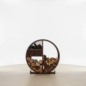 Leñero 100cm Compact acero corten