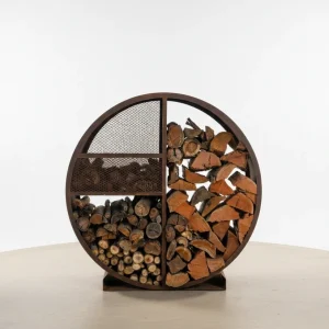 Leñero 120cm Medium- Acero Corten